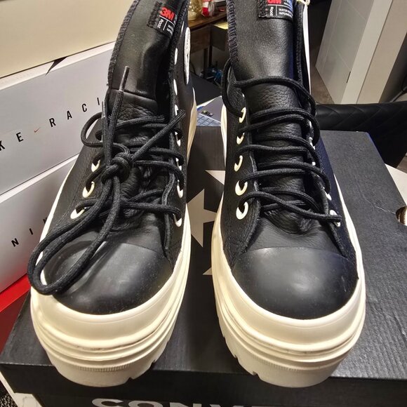 Converse Women’s CTAS Lugged Heel Waterproof Platform Shoes A12328C Black Size 7 - Picture 6 of 15